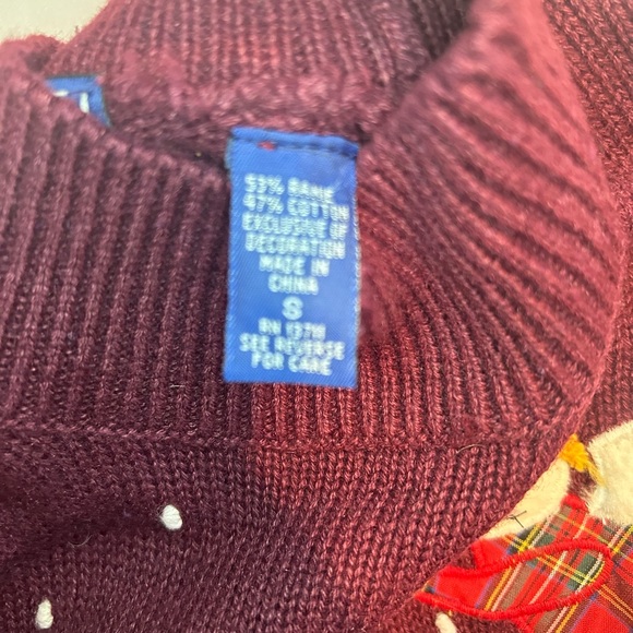 Karen Scott Burgundy Holiday Turtleneck Sweater - Picture 6 of 9